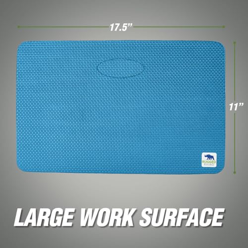 RUGGED RHINO Extra Thick Foam Kneeling Pad for Gardening, Bright Blue - color: Bright Blue
