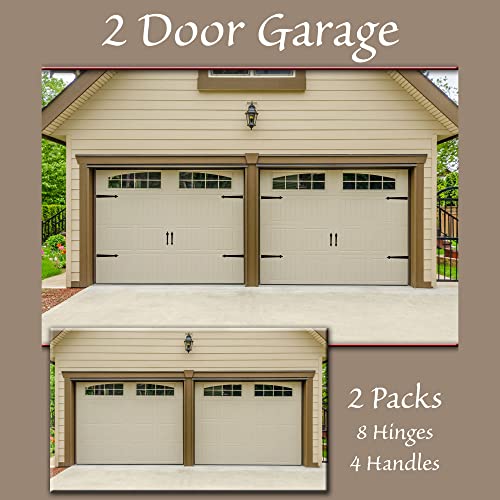Household Essentials Garage Handle and Hinge Magnets – Decorative Magnetic Hardware Steel Doors, Easy Installation, Durable & Weatherproof, Set of 6 (Pack of 12) - size: Pack of 12, style: Standard Hinges