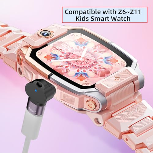 Adapter 2pcs/lot Magnetic Smart Watch Charging Adapter Vertical USB Type-C to 2-Pin Compatible with IMOO Z6 Z6S Z6Pro Z7 Z7A Z7S Z8 Z8A Z9 Z10 Z11 - style: for Pitch 5.0mm Watch Vertical