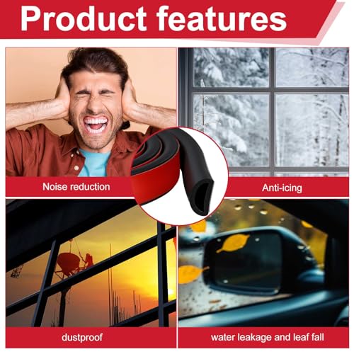 Pangda 13ft Foam Rubber D Shape Seal Strip 0.75" W x 0.38" H Self Adhesive EPDM Rubber Weather Stripping RV Slide Out Seal Heavy Duty Automotive Weather Stripping for Car Truck RV Boat Home - size: 13ft, style: 0.75" W X 0.38" H