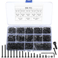 840 Pcs M2.5 Small Metric Screws with Nuts, Hex Socket Head Cap and Nut Assortment Kits, Carbon Steel Replacement Machine Fastener Screws and Bolts Nuts (M2.5 840 Black) - color: M2.5 840 Black