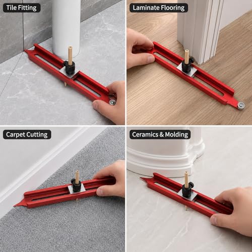 Scribing Tool with Lock & Pencil Holder, Contour Gauge for Carpentry Tiling