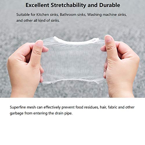 Kitchen Sink Strainer Mesh Bag- 200 PCS Disposable Sink Net Strainer Filter Bags for Sink Drain for Collecting Kitchen Food Waste Leftover Garbage