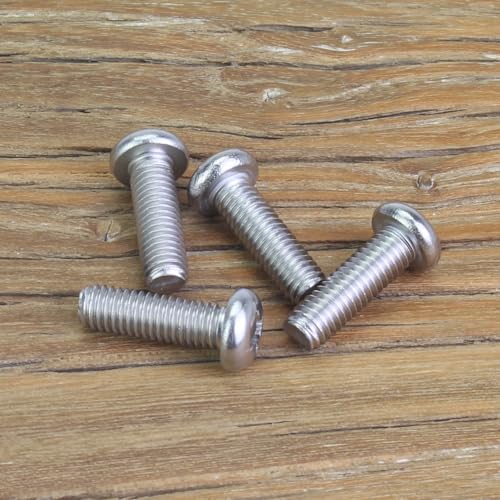 55 Pieces M5 x 16mm Machine Screws, Thread Pitch 0.8mm, Sutemribor M5 Phillips Pan Head Machine Screws, 304 Stainless Steel, Fully Threaded, Silver - size: M5 x 16mm, style: Phillips Pan Head