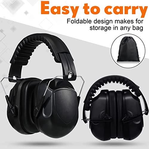 Yunsailing Noise Reduction Headphones NRR 28dB Hearing Protection Ear Muffs Protection Headphones for Shooting Construction - color: Black