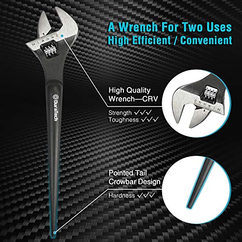 DURATECH 10-Inch Adjustable Construction Spud Wrench - size: 10-Inch