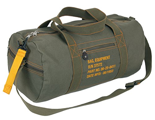 Rothco Canvas Equipment Bag, Heavyweight Cotton Carryall - color: Olive Drab, size: 19 Inches