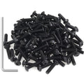 105 Pieces M4 x 16mm Button Head Socket Cap Screws, Thread Pitch 0.7mm, Sutemribor M4 Black Screws, 10.9 Grade Alloy Steel, Black Oxide Finish, Fully Threaded - size: M4 x 16mm, style: Button Head