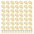 100pc Picture Hangers Kit D-Ring Hooks with Screws Heavy Duty for Hanging - color: Gold