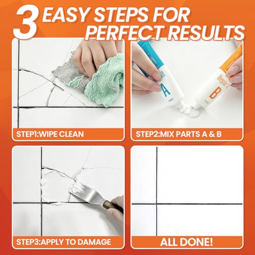 Tile Repair Kit Pure White, Floor Ceramic & Porcelain Tile Chip Repair Kit - color: No.12 Pure White