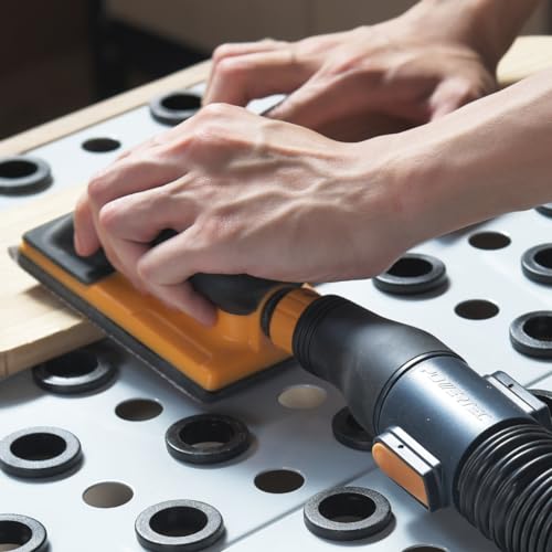 POWERTEC 71873 Twin Pocket Hole Jig set with 10 Ft. Dust Collection Hose Kit for Woodworking Power Tools Home and Wet/Dry Shop Vacuums - style: TwinPocket Hole Jig Kit w/ 10 Ft. Dust Hose