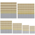 COMOWARE 120-Piece Metric Drill Bit Set, Titanium Coated HSS Micro Bits 1mm to 3.5mm for Metal, Plastic, Wood with Storage Case - style: 120 Pcs