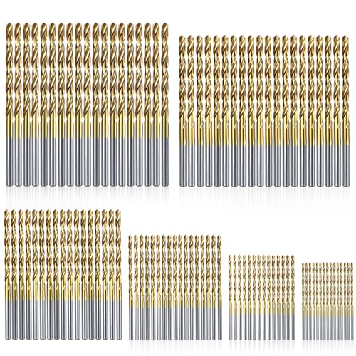 COMOWARE 120-Piece Metric Drill Bit Set, Titanium Coated HSS Micro Bits 1mm to 3.5mm for Metal, Plastic, Wood with Storage Case - style: 120 Pcs