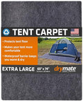 Drymate Tent Carpet Mat, Protective Waterproof Liner Keeps You Warm & Dry, Camping Floor Rug Accessory (60" x 74"), Durable, Lightweight, Soft & Comfortable, Trimmable Material (USA Made) (Charcoal) - size: 5' x 6'2" (Rectangular)