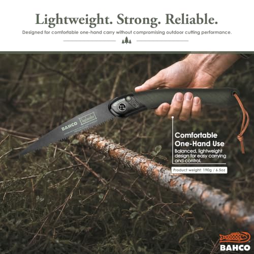 Bahco BAH396LAP Laplander Folding Saw, 7-1/2" Blade, Ergo Grip, Green