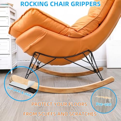 Non Slip Furniture Pads 1/2" x 3" Rubber Strips Self Adhesive Furniture Grippers Chair Leg Pads Rubber Chair Feet Anti Scratches Non Skid Furniture Pad Floor Protectors, 40 Pcs Rectangle - size: 0.5 x 3" Rectangle 40pcs