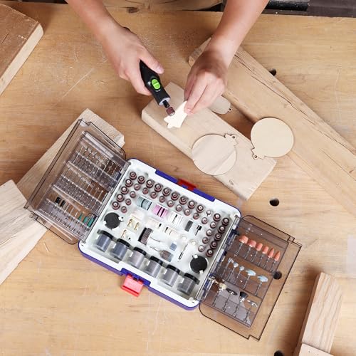 WORKPRO 530-Piece Rotary Tool Accessory Kit, Rotary Tool Bits for Easy Cutting, Grinding, Sanding, Polishing, Cleaning, Drilling, Carving and Engraving - style: 530 Piece Rotary Tool Attachments
