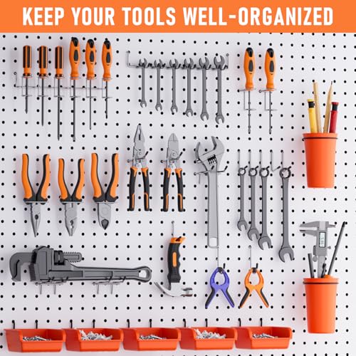 INCLY 330PCS Upgraded Pegboard Accessories Organizer Kit with Bins & Cups - size: 330 pCS