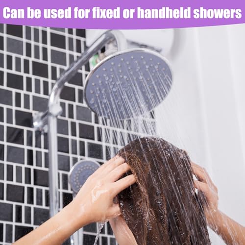 1/2 Inch Shower Arms Ball End Adapters with Gasket Washer Filters, Flexible Shower Head Ball Joint Replacement Parts for Fixed or Handheld Swivel Showers Chrome-Plated Finish & Tightly Sealed