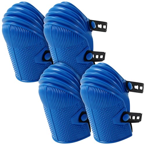 Soulchen 2 Pairs Heavy Duty Construction Knee Pads for Work, Blue - color: Blue