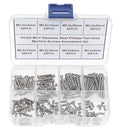 160PCS Metric M2.5 304 Stainless Steel Phillips Flat Head Screw Kit - size: M2.5