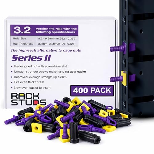 R400 - Server Rack Screws for Server Rack Rails 19" Square Punched Vertical Rails, Perfect Cage Nut Replacement, Rack-Mount Screws - Red 400-Pack 2.22mm/0.086 - color: Red, size: 400 Pack