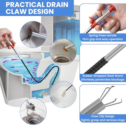Aifeier ET Drain Clog Removal Tool Set, 15-Pack