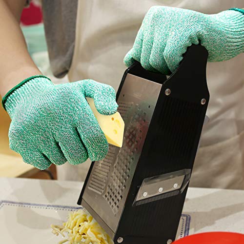 Evridwear Cut Resistant Gloves Food Grade Level 5 Kitchen Safety Protection (Small, Green) - color: Green, size: Small (Pack of 1)