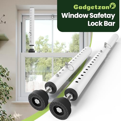 Small Adjustable Window Security Bar, 11-18 Inch, White, 4 Pack - color: White - 4 Pack