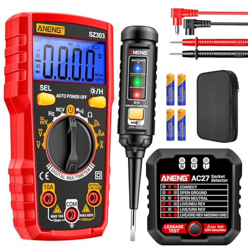Electrical Test Kit -Multimeter,Non Contact Voltage Tester,Outlet Tester
