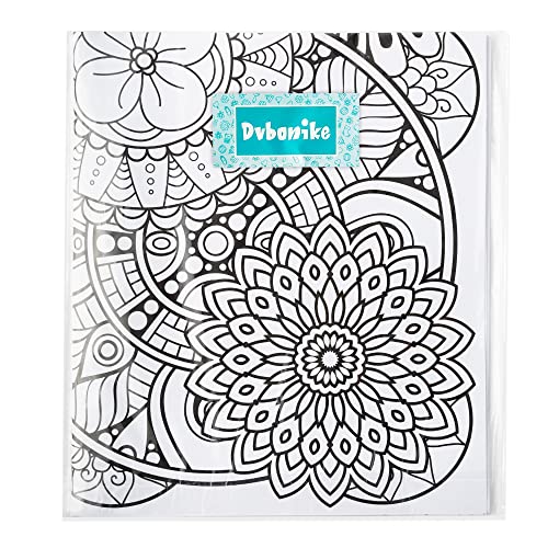 Dvbonike Jumbo Mandala Coloring Poster Giant Circular Flower DIY Paper - style: Circular Flower