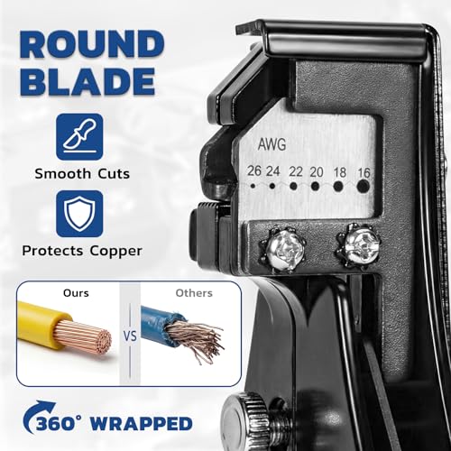haisstronica 3 in 1 Automatic Wire Stripper, AWG 14-26, 7-Inch Tool