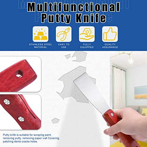Glarks 9Pcs Wallpaper Smoothing Tool Kit Including 3Pcs Flat Seam Roller, 2Pcs Smoothing Squeegee, 1Pc Paint Brush, 1Pc Putty Knife and 1Pc Craft Knife with 9MM Blades for Adhesive Paper Application