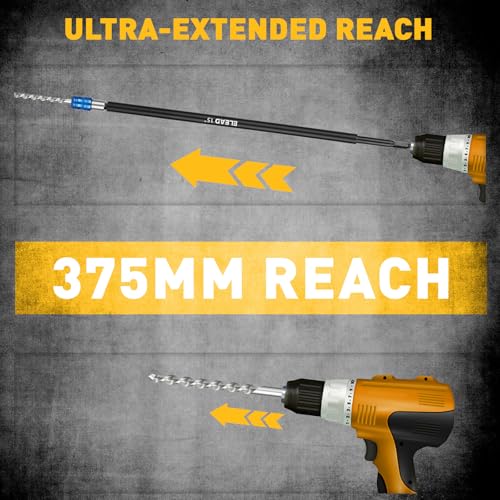 15" Drill Bit Extension Set, Magnetic Drill Screwdriver Bit Holder Extender with Aluminum Sleeve, 1/4 Inch Hex Shank Quick Release Extension Adapter - style: 15" Drill Bit Holder