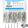 M6 x 30mm 35mm 40mm 45mm 50mm Socket Head Cap Screws Bolts, Stainless Steel 304, Metric Allen Hex Drive, Bright Finish, Fully Threaded, Assortment Kit 50PCS - size: Socket M6x30-50 mm