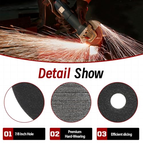 25 Pack 7"x1/16"x7/8" Cut-Off Wheel - Metal & Stainless Steel Cutting Discs - size: 25pcs 7"*1/16"*7/8"