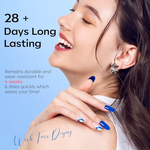 modelones Blue Gel Nail Polish Set 6 Colors Light to Dark Shade Ocean Range - color: A A A1 Blue Shades