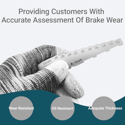 The 4" Brake Pad Measuring Tool,Brake Drum Wear Detection Gauge in 32nds - size: 4"-32nds
