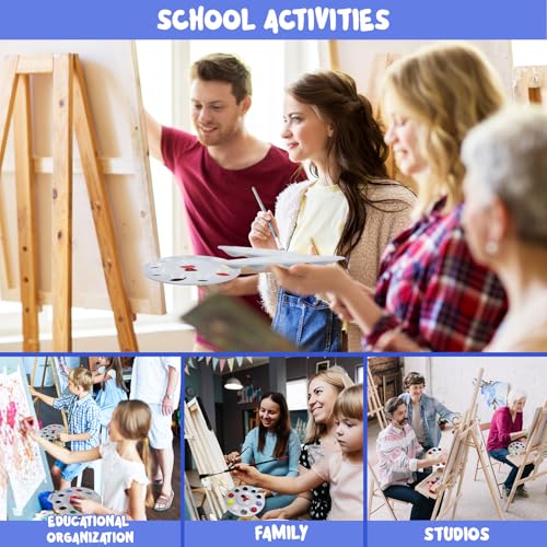 30Pcs Paint Tray Palettes, Plastic Paint Pallets with Hanging Hole for Teachers or Students to Paints on School Project, Art Class or Have a Birthday Painting Part - size: 30PCS