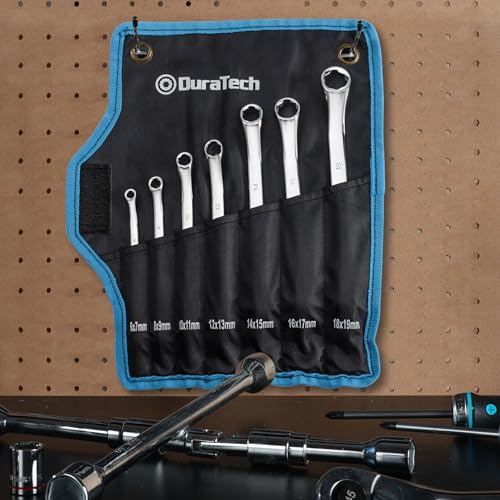 DURATECH 7-Piece Anti-slip Offset Box Wrench Set, Metric, 6-19mm