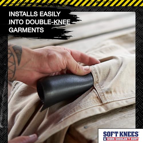 Soft Knees No-Strap Knee Pads, 6" x 9", Construction Inserts - size: Large, 6" x 9"