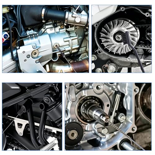 Foxtell 45 Pcs Spray Gun Cleaning Kit, Gun Cleaning Brush, Multi-Purpose Paint Gun Cleaning Kit, Mini Brushes & Needles for Airbrush Nozzles, Spray Guns, and Tattoo Equipment