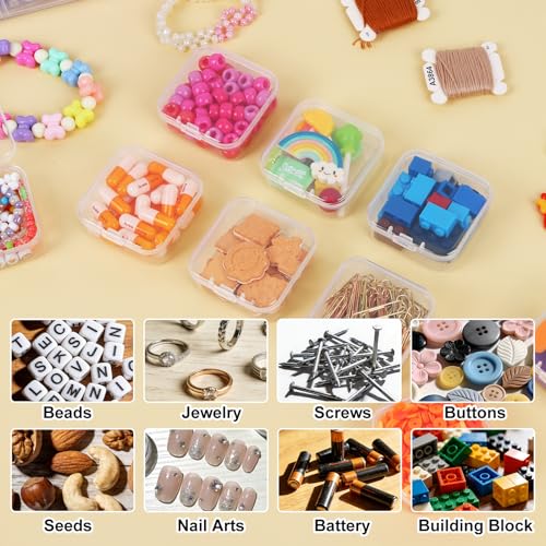Stackable Bead Organizer 4 Tier with 120pcs Small Boxes Storage Container - size: 4-Tier 120pcs 2in Boxes