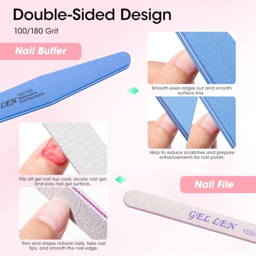 Gellen Nail Care Kit with 10PCS Manicure Tools: Nail Strengthener Sakura - color: Cherry Blossom Scent