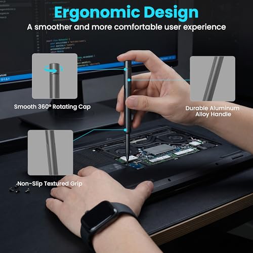 46 in 1 Precision Screwdriver Kit with Magnetic Bits & Metal Case, Compact Repair Tool Kit for Phone, Computer, Laptop, PC, Watch, Glasses, DIY, Drone, Game Console, Robot, Models & Electronics