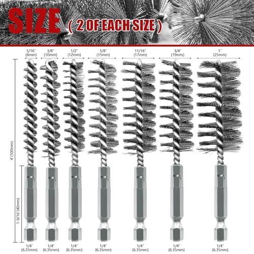Stainless Steel Wire Brush for Drill with 1/4 Inch Hex Shank