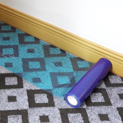 ROLLINGDOG 3Mil Carpet Protective Film Anti-Tear Carpet Protection Film - color: 10.63 inch x100 ft
