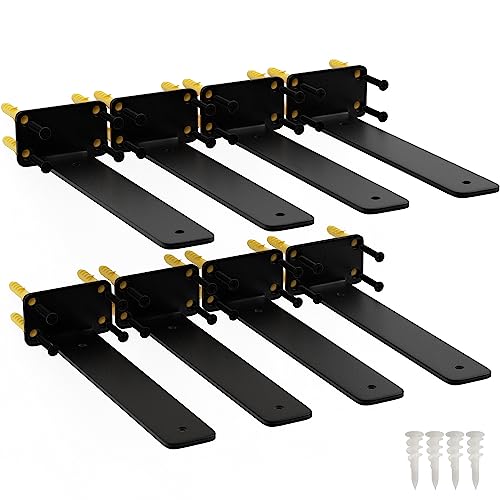 10 Inch Shelf Brackets, 8 Pack Floating Shelf Bracket, 1/5" Thick - size: 10 Inch, style: 8 Pack