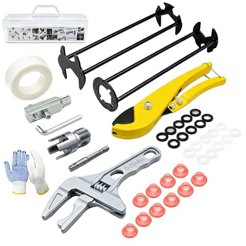 GPANDAG 40PCS Plumbing Tool and Faucet Wrench Set, Universal Sink Wrench