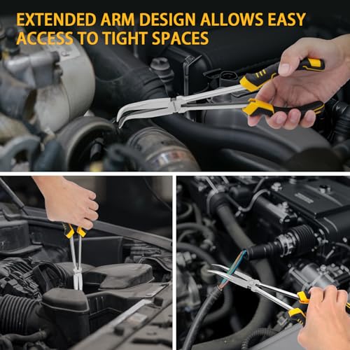 GRENPRO 3PC Needle Nose Pliers, Suitable for Use in Confined Spaces